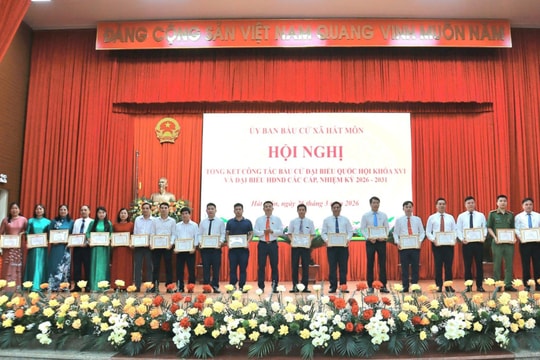 Xã Hát Môn tổng kết cuộc bầu cử đại biểu Quốc hội và HĐND các cấp