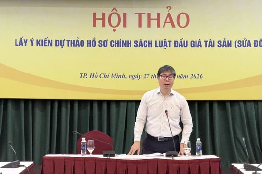 Bộ Tư pháp lấy ý kiến đối với hồ sơ chính sách Luật Đấu giá tài sản (sửa đổi)