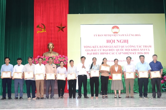 Ủy ban MTTQ xã Ứng Hòa góp phần tổ chức thành công cuộc bầu cử