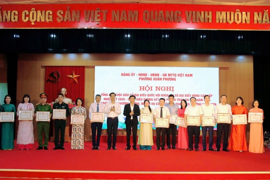 Phường Xuân Phương tổng kết công tác bầu cử đại biểu Quốc hội, HĐND các cấp