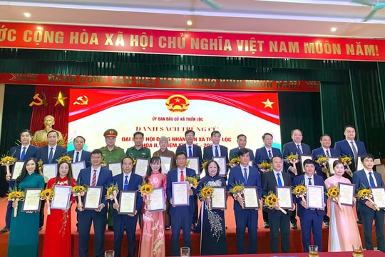 Xã Thiên Lộc: 26 đại biểu HĐND trúng cử, bảo đảm cơ cấu và tính đại diện