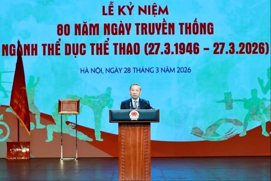 Tổng Bí thư Tô Lâm dự Lễ kỷ niệm 80 năm Ngày truyền thống ngành Thể dục Thể thao