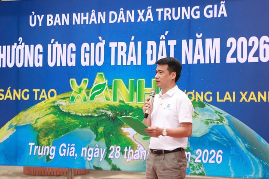 Xã Trung Giã phát động hưởng ứng Giờ Trái đất 2026, lan tỏa thông điệp tiết kiệm năng lượng