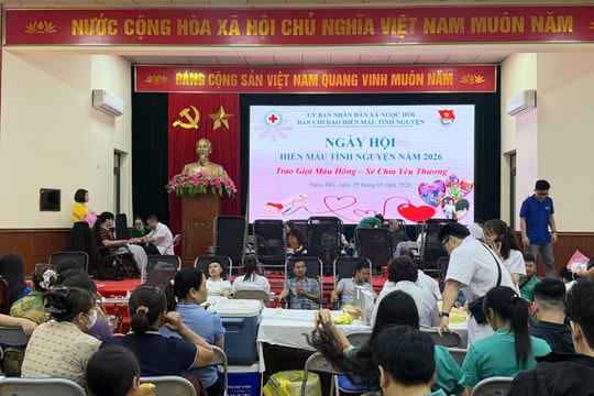 Xã Ngọc Hồi tổ chức Ngày hội hiến máu tình nguyện đợt 1 năm 2026