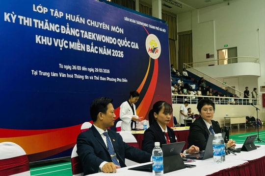 Hơn 800 võ sinh dự tập huấn, thi thăng đẳng Taekwondo quốc gia khu vực miền Bắc