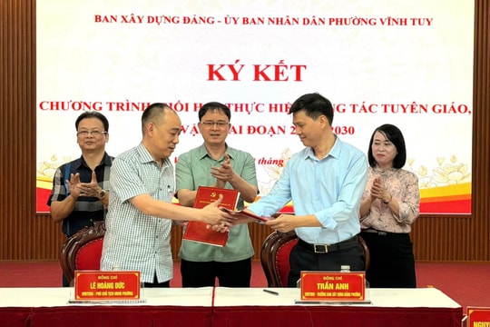 Phường Vĩnh Tuy tăng cường phối hợp công tác tuyên giáo, dân vận