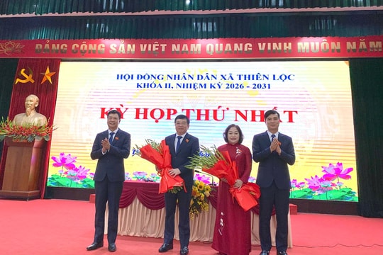 Xã Thiên Lộc kiện toàn nhân sự chủ chốt HĐND, UBND nhiệm kỳ 2026-2031