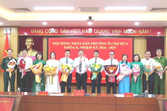 Phường Ô Chợ Dừa kiện toàn các chức danh lãnh đạo HĐND và UBND