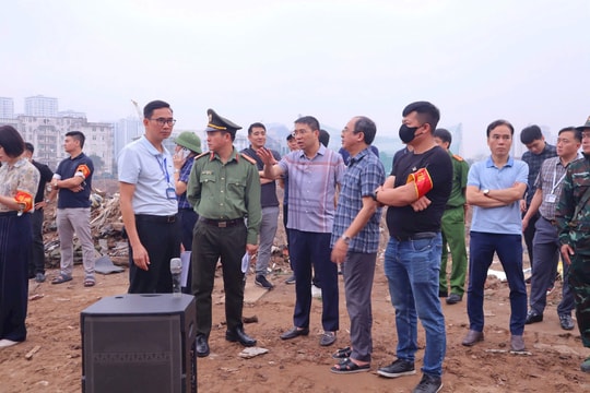 Phường Từ Liêm: Cưỡng chế công trình vi phạm, bảo đảm tiến độ dự án hồ điều hoà Phú Đô