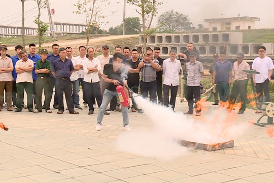 Xã Vĩnh Thanh nâng cao kỹ năng phòng cháy, chữa cháy cho lực lượng cơ sở