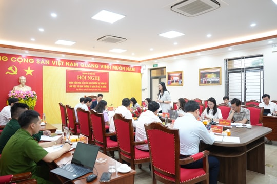 Đoàn Kiểm tra của Ban Thường vụ Thành ủy Hà Nội làm việc với Đảng ủy xã Hạ Bằng