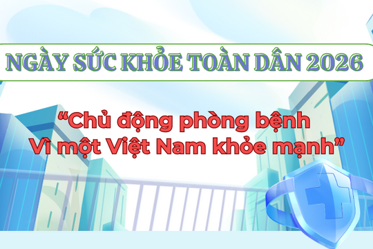 Ngày Sức khỏe toàn dân 2026: Chủ động phòng bệnh - Vì một Việt Nam khỏe mạnh
