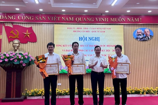 Phường Văn Miếu - Quốc Tử Giám dẫn đầu tiến độ, hoàn tất tổng hợp kết quả bầu cử sớm