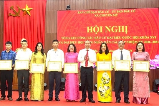 Xã Chuyên Mỹ: 258 tập thể, cá nhân được khen thưởng về công tác bầu cử