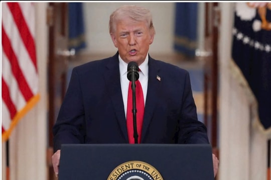 Tổng thống Mỹ Donald Trump thực hiện bài phát biểu trên toàn quốc về Iran