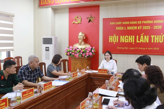 Ban Chấp hành Đảng bộ phường Dương Nội tổ chức thành công Hội nghị lần thứ sáu