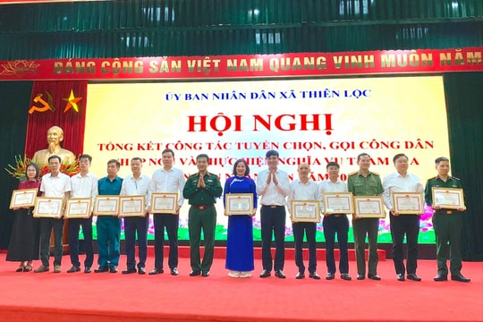 Xã Thiên Lộc hoàn thành toàn diện nhiệm vụ tuyển quân năm 2026