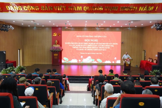 Phường Thượng Cát tổ chức Hội nghị quán triệt Nghị quyết Đại hội XIV của Đảng