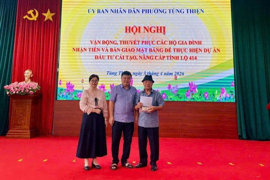 Tùng Thiện tạo đồng thuận trong giải phóng mặt bằng Tỉnh lộ 414