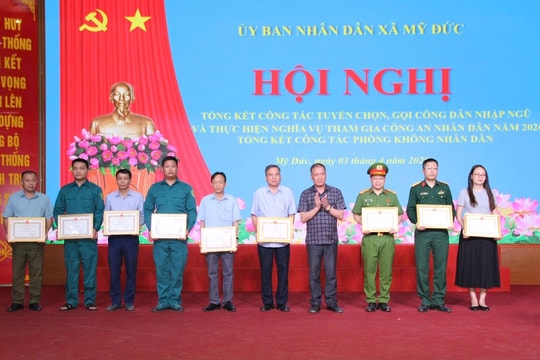 Xã Mỹ Đức hoàn thành toàn diện công tác tuyển chọn nghĩa vụ quân sự
