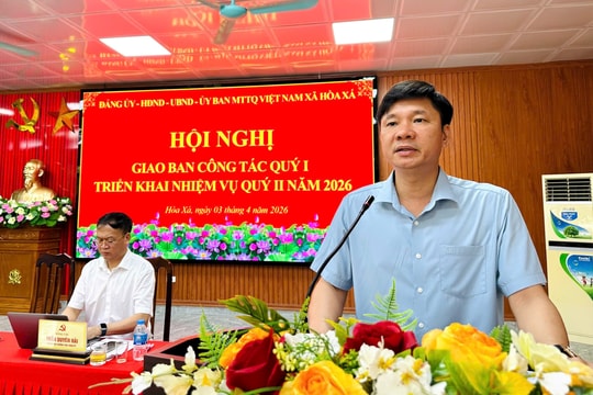 Xã Hòa Xá triển khai nhiệm vụ quý II-2026