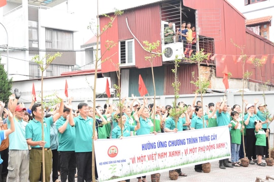 Nông dân Phù Đổng hưởng ứng trồng cây xanh, bảo vệ môi trường