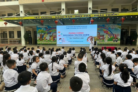 Phường Dương Nội tăng cường truyền thông phòng chống dịch bệnh tại trường học