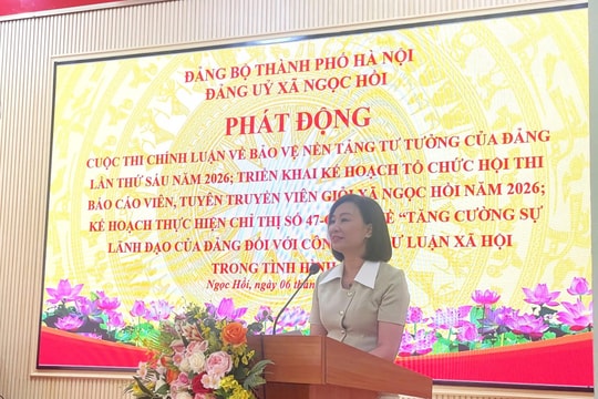 Xã Ngọc Hồi phát động Cuộc thi chính luận năm 2026