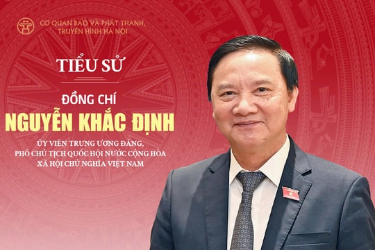 Tóm tắt tiểu sử Phó Chủ tịch Quốc hội khóa XVI Nguyễn Khắc Định