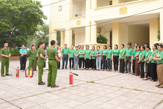 Tập huấn kỹ năng phòng cháy, chữa cháy cho cán bộ, hội viên Hội Nông dân xã Thanh Oai