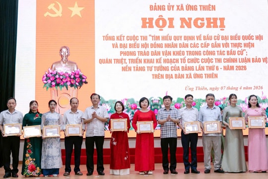 Ứng Thiên: Gần 30.000 người tham gia Cuộc thi tìm hiểu bầu cử