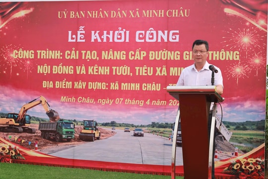 Xã Minh Châu khởi công dự án cải tạo đường giao thông nội đồng và kênh tưới tiêu