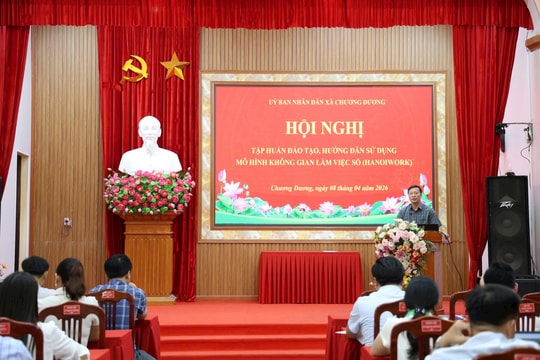 Hơn 100 cán bộ xã Chương Dương tập huấn HanoiWork, thúc đẩy chuyển đổi số