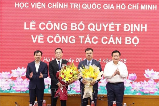 Bổ nhiệm Trợ lý, Thư ký Ủy viên Bộ Chính trị, Giám đốc Học viện Chính trị quốc gia Hồ Chí Minh