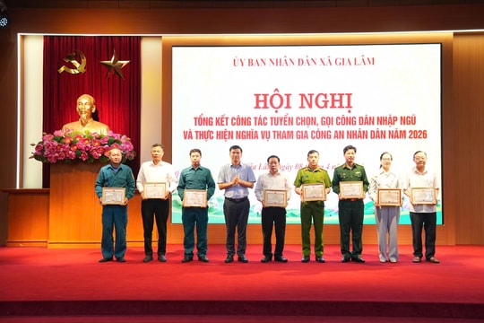 Gia Lâm tổng kết công tác tuyển chọn, gọi công dân nhập ngũ năm 2026