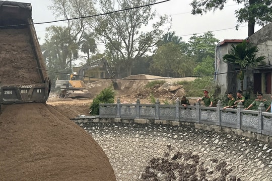 Xã Thường Tín hoàn thành bảo vệ thi công hạng mục cuối cùng dự án tỉnh lộ 427