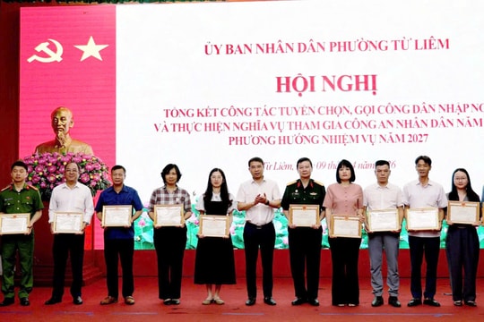 Phường Từ Liêm nâng cao chất lượng tuyển quân, hoàn thành 100% chỉ tiêu năm 2026