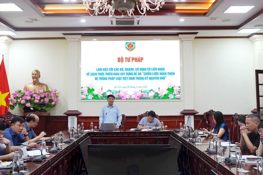 Bảo đảm tiến độ, chất lượng xây dựng đề án “Chiến lược hoàn thiện hệ thống pháp luật Việt Nam trong kỷ nguyên mới”