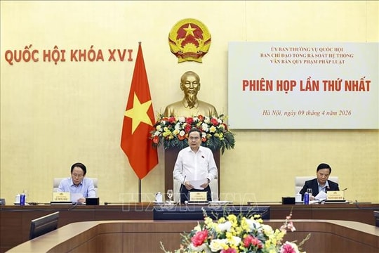 Chủ tịch Quốc hội Trần Thanh Mẫn chủ trì Phiên họp về tổng rà soát văn bản quy phạm pháp luật