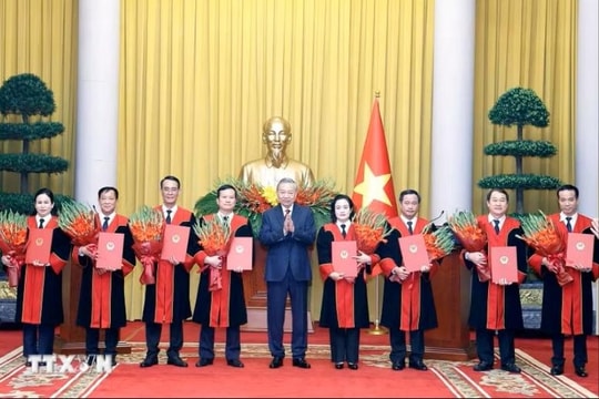 Tổng Bí thư, Chủ tịch nước Tô Lâm trao quyết định bổ nhiệm Thẩm phán Tòa án nhân dân Tối cao