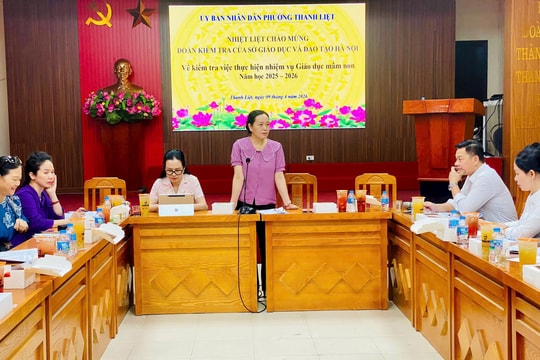 Thanh Liệt: Kiểm tra thực hiện nhiệm vụ giáo dục mầm non năm học 2025-2026