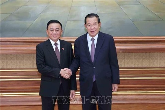 Thường trực Ban Bí thư Trần Cẩm Tú hội kiến Quyền Quốc trưởng, Chủ tịch Đảng Nhân dân Campuchia, Chủ tịch Thượng viện Campuchia Hun Sen