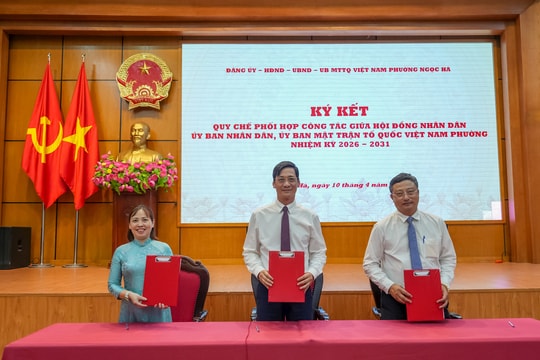 Phường Ngọc Hà ký kết các chương trình phối hợp công tác giai đoạn 2026-2031