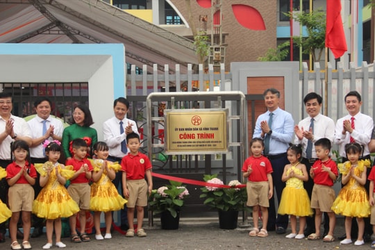 Vĩnh Thanh khánh thành, gắn biển Trường Mầm non Ngọc Chi