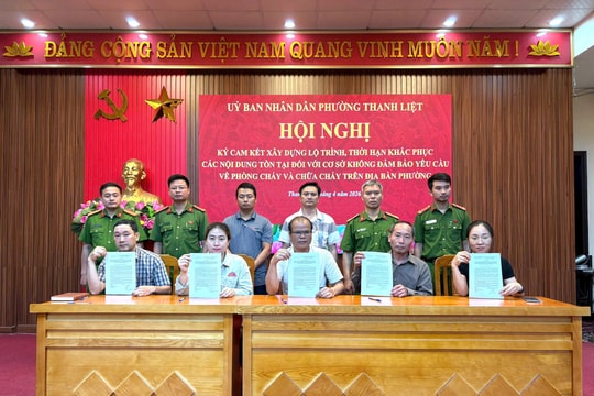 Hội nghị triển khai các kế hoạch thực hiện về PCCC tại phường Thanh Liệt