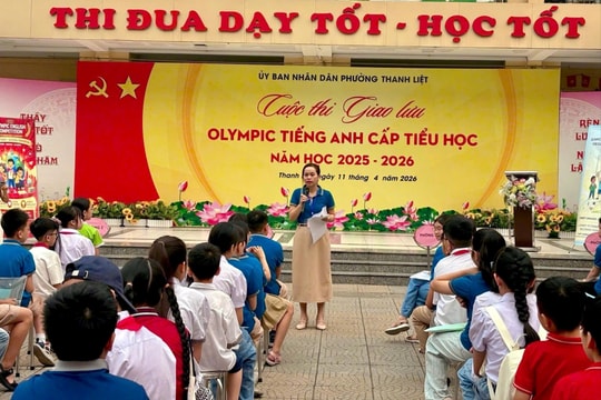 Thanh Liệt tổ chức giao lưu Olympic tiếng Anh cấp tiểu học
