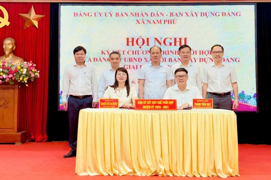 Xã Nam Phù ký kết 3 chương trình phối hợp tạo đột phá trong điều hành