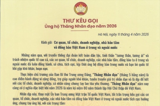 Lan tỏa yêu thương, chung tay vì cộng đồng trong “Tháng Nhân đạo 2026”