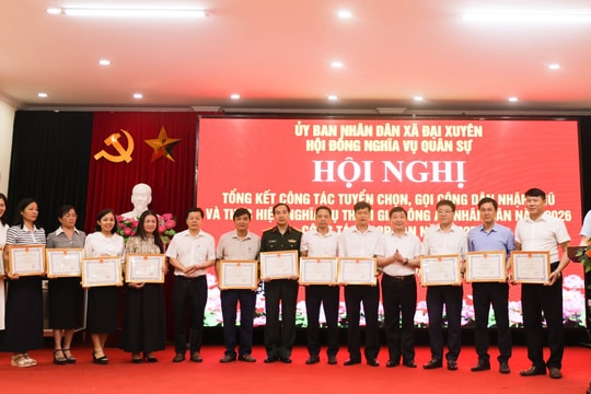 Xã Đại Xuyên hoàn thành 100% chỉ tiêu tuyển quân năm 2026