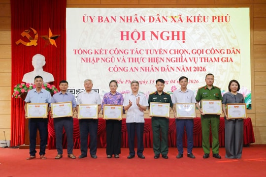 Xã Kiều Phú hoàn thành chỉ tiêu tuyển quân năm 2026